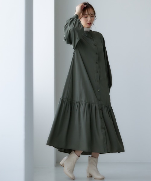 miclat（ミクラ）の「大きいサイズ 袖ボリュームシャツワンピース miclat（ワンピース・レディース・オフホワイト/カーキ・LL/3L/4L/L/5L）」の17枚目の写真