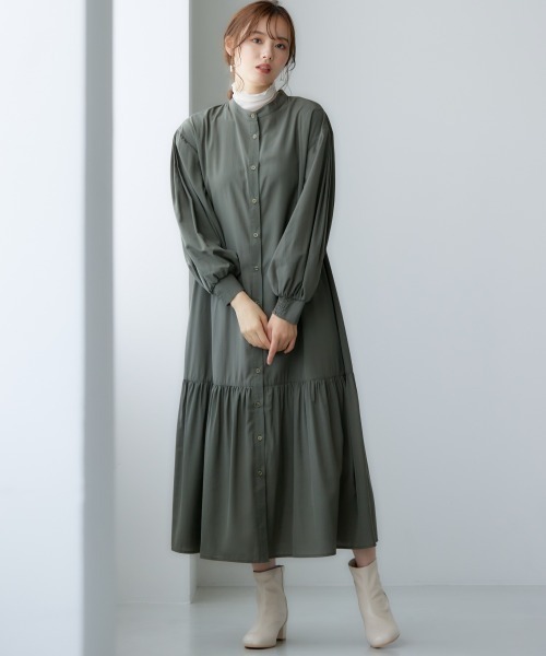 miclat（ミクラ）の「大きいサイズ 袖ボリュームシャツワンピース miclat（ワンピース・レディース・オフホワイト/カーキ・LL/3L/4L/L/5L）」の19枚目の写真