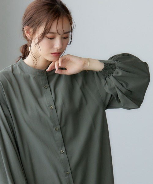 miclat（ミクラ）の「大きいサイズ 袖ボリュームシャツワンピース miclat（ワンピース・レディース・オフホワイト/カーキ・LL/3L/4L/L/5L）」の16枚目の写真