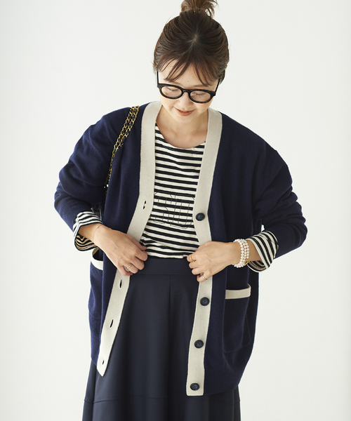 plage（プラージュ）の「スーパーファインウールカシミヤVネック