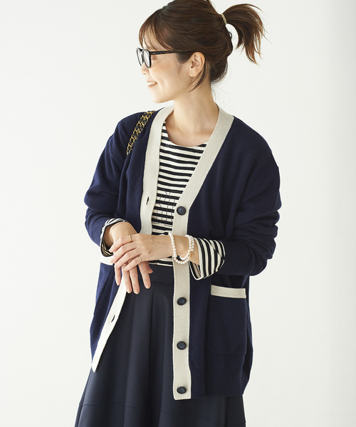 plage（プラージュ）の「スーパーファインウールカシミヤVネック