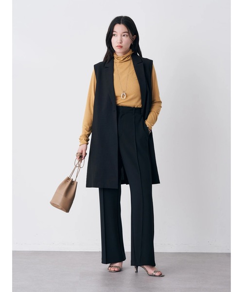 earth music&ecology（アースミュージックアンドエコロジー）の「センターシームパンツ（その他パンツ・レディース・ブラック/ダークグリーン/ベージュ/パープル・S/M）」の8枚目の写真