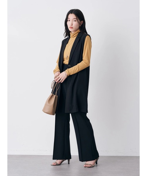 earth music&ecology（アースミュージックアンドエコロジー）の「センターシームパンツ（その他パンツ・レディース・ブラック/ダークグリーン/ベージュ/パープル・S/M）」の9枚目の写真