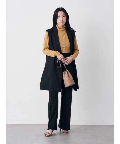 earth music&ecology（アースミュージックアンドエコロジー）の「センターシームパンツ（その他パンツ・レディース・ブラック/ダークグリーン/ベージュ/パープル・S/M）」の11枚目の写真