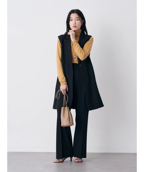 earth music&ecology（アースミュージックアンドエコロジー）の「センターシームパンツ（その他パンツ・レディース・ブラック/ダークグリーン/ベージュ/パープル・S/M）」の12枚目の写真