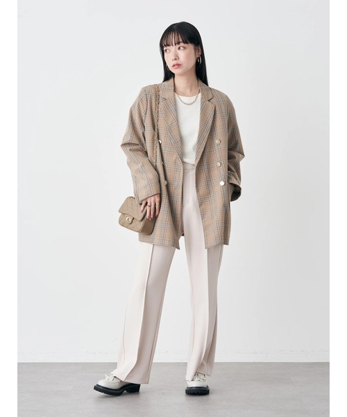 earth music&ecology（アースミュージックアンドエコロジー）の「センターシームパンツ（その他パンツ・レディース・ブラック/ダークグリーン/ベージュ/パープル・S/M）」の18枚目の写真