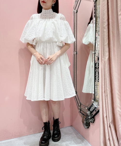 PAIN（ペイン）の「サイドリボンジャガードドレス（ワンピース）」 - WEAR