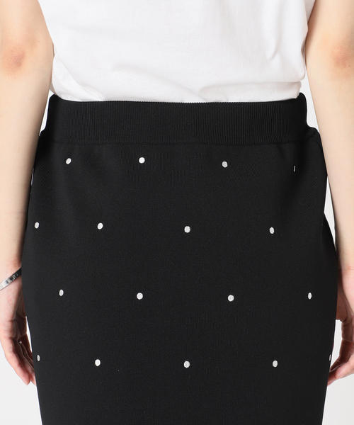U by SPICK&SPAN(ユーバイスピックアンドスパン)の「≪追加≫ドット刺繍ニットスカート2(スカート・レディース・ブラック・FREE)」の12枚目の写真