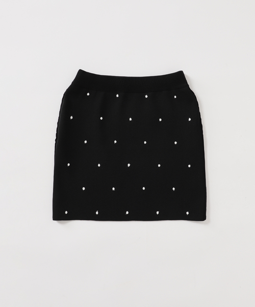 U by SPICK&SPAN(ユーバイスピックアンドスパン)の「≪追加≫ドット刺繍ニットスカート2(スカート・レディース・ブラック・FREE)」の14枚目の写真