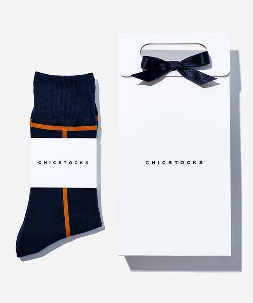 CHICSTOCKS(シックストックス)の「1足ギフトバッグセット(ソックス/靴下・レディース・グリーン/ホワイト/ネイビー/ブラック/グレイッシュベージュ/マスタード/ヘザーグレー・LARGE/MEDIUM/SMALL)」の1枚目の写真