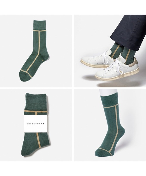 CHICSTOCKS(シックストックス)の「1足ギフトバッグセット(ソックス/靴下・レディース・グリーン/ホワイト/ネイビー/ブラック/グレイッシュベージュ/マスタード/ヘザーグレー・LARGE/MEDIUM/SMALL)」の11枚目の写真