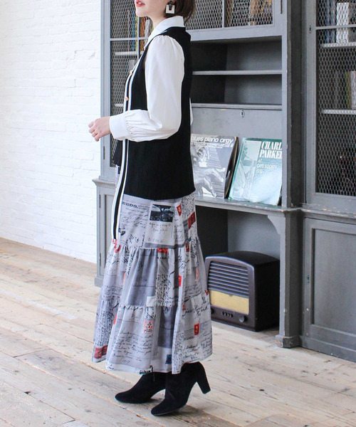 Cepica（セピカ）の「配色ベストSetシャツ（シャツ/ブラウス・レディース・ブラック・FREE）」の7枚目の写真