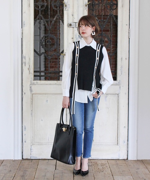 Cepica（セピカ）の「配色ベストSetシャツ（シャツ/ブラウス・レディース・ブラック・FREE）」の20枚目の写真