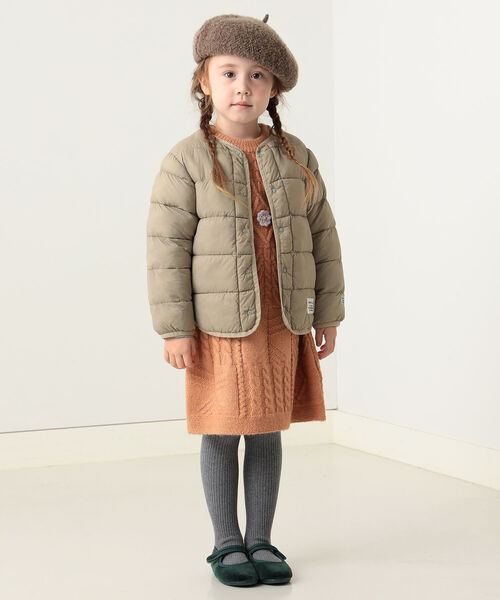 BEAMS mini(ビームスミニ)の「BEAMS mini / サーモライト 中綿 ノーカラー ブルゾン (90~150㎝)(ブルゾン・キッズ・サックスブルー/ブラウン系その他・100/110/120/130/140/150/90)」の19枚目の写真