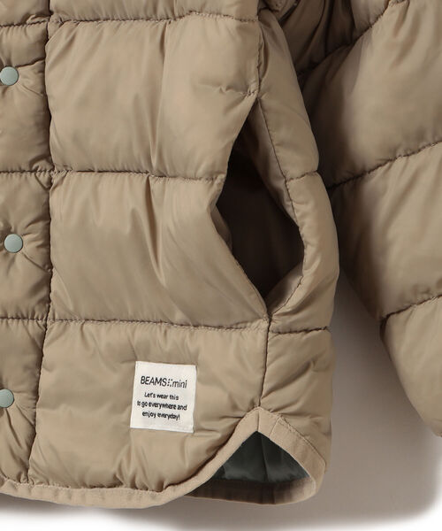 BEAMS mini(ビームスミニ)の「BEAMS mini / サーモライト 中綿 ノーカラー ブルゾン (90~150㎝)(ブルゾン・キッズ・サックスブルー/ブラウン系その他・100/110/120/130/140/150/90)」の16枚目の写真