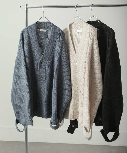 NILWAY(ニルウェイ)の「ボリュームスリーブルーズニットカーディガン(カーディガン/ボレロ・メンズ・オフホワイト/ブルー/ブラック・MEDIUM/LARGE)」の11枚目の写真