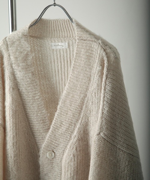 NILWAY(ニルウェイ)の「ボリュームスリーブルーズニットカーディガン(カーディガン/ボレロ・メンズ・オフホワイト/ブルー/ブラック・MEDIUM/LARGE)」の12枚目の写真