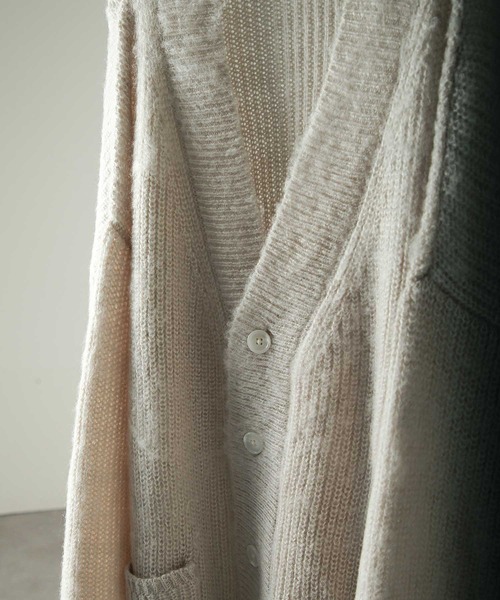NILWAY(ニルウェイ)の「ボリュームスリーブルーズニットカーディガン(カーディガン/ボレロ・メンズ・オフホワイト/ブルー/ブラック・MEDIUM/LARGE)」の18枚目の写真