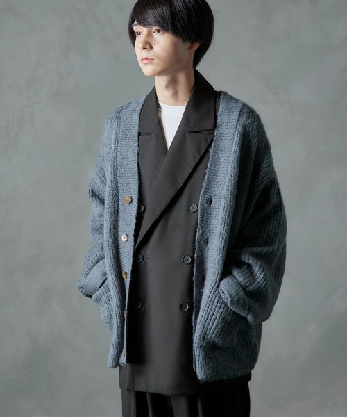 NILWAY(ニルウェイ)の「ボリュームスリーブルーズニットカーディガン(カーディガン/ボレロ・メンズ・オフホワイト/ブルー/ブラック・MEDIUM/LARGE)」の20枚目の写真