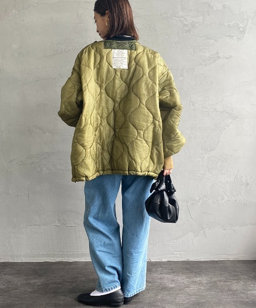 JEANS FACTORY （ジーンズファクトリー）の「[ODDMENT/オッドメント] M-65 キルティングライナー リメイクショートジャケット（その他アウター・レディース・オリーブ・F）」の10枚目の写真