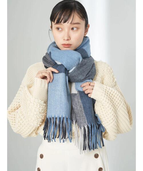 earth music&ecology（アースミュージックアンドエコロジー）の「ナイスタッチチェックストール（ストール/ショール・レディース・ブルー/グリーン/アイボリー/ベージュ・FREE）」の13枚目の写真