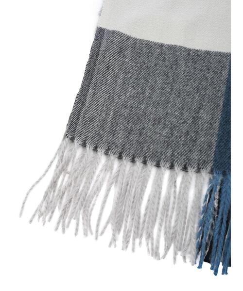 earth music&ecology（アースミュージックアンドエコロジー）の「ナイスタッチチェックストール（ストール/ショール・レディース・ブルー/グリーン/アイボリー/ベージュ・FREE）」の17枚目の写真