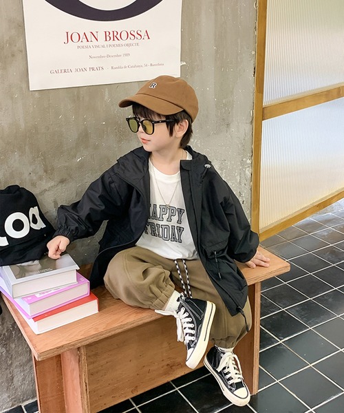 aimoha(アイモハ)の「【aimoha-KIDS-】子供服 無地マウンテンジャケット(マウンテンパーカー・キッズ・ブラック/オレンジ・130/90/110/100/120/150/140)」の5枚目の写真