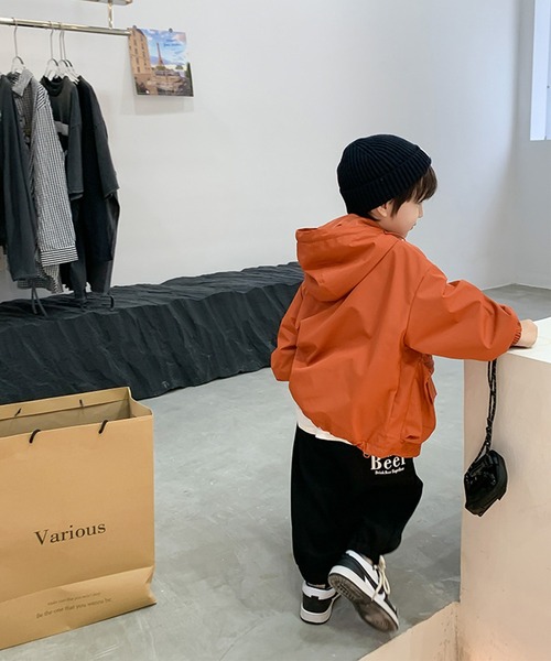 aimoha(アイモハ)の「【aimoha-KIDS-】子供服 無地マウンテンジャケット(マウンテンパーカー・キッズ・ブラック/オレンジ・130/90/110/100/120/150/140)」の20枚目の写真