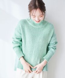 le.coeur blanc | ミックスカラーハイネックニットプルオーバー(ニット/セーター)