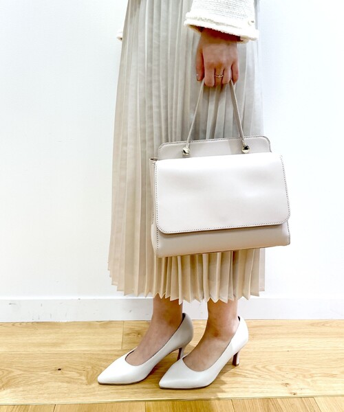 OPAQUE.CLIP(オペークドットクリップ)の「◆ワンハンドルハンドバッグ【2WAY】(トートバッグ・レディース・ベージュ/ブラック・00)」の2枚目の写真