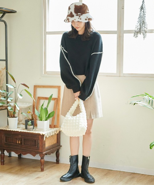 FREE'S MART（フリーズマート）の「◆裾プリーツミニスカート（スカート・レディース・グレー系その他/カーキ/ベージュ・SMALL/MEDIUM）」の13枚目の写真