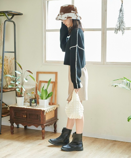 FREE'S MART（フリーズマート）の「◆裾プリーツミニスカート（スカート・レディース・グレー系その他/カーキ/ベージュ・SMALL/MEDIUM）」の5枚目の写真