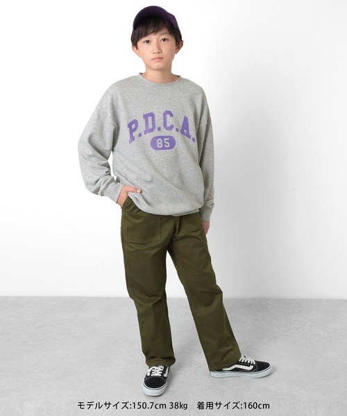 GLAZOS（グラソス）の「[ワイドテーパード]ストレッチツイル・ベイカーパンツ（その他パンツ・キッズ・カーキ/ブラック/ベージュ・160cm/170cm/140cm/150cm）」の6枚目の写真