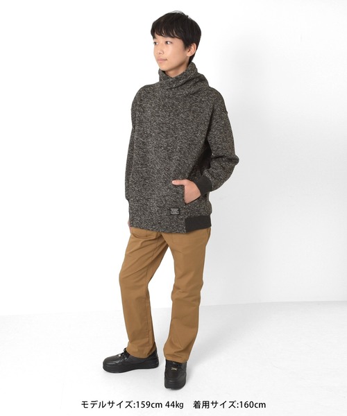 GLAZOS（グラソス）の「[ワイドテーパード]ストレッチツイル・ベイカーパンツ（その他パンツ・キッズ・カーキ/ブラック/ベージュ・160cm/170cm/140cm/150cm）」の19枚目の写真