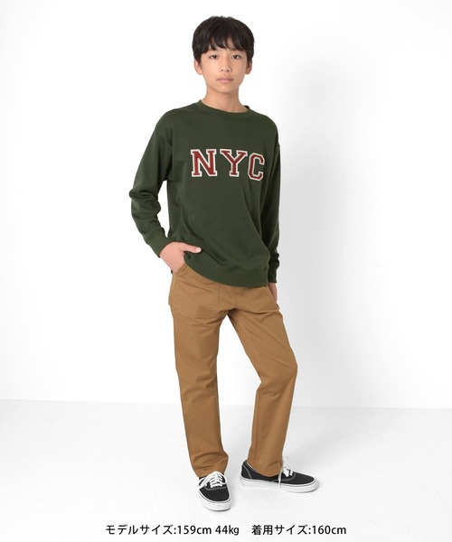 GLAZOS（グラソス）の「[ワイドテーパード]ストレッチツイル・ベイカーパンツ（その他パンツ・キッズ・カーキ/ブラック/ベージュ・160cm/170cm/140cm/150cm）」の17枚目の写真