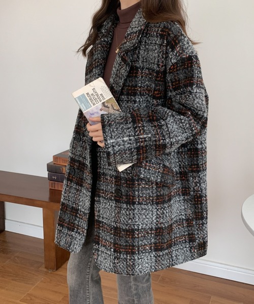 ABITOKYO（アビトーキョー）の「ビックシルエットダブルボタンチェック