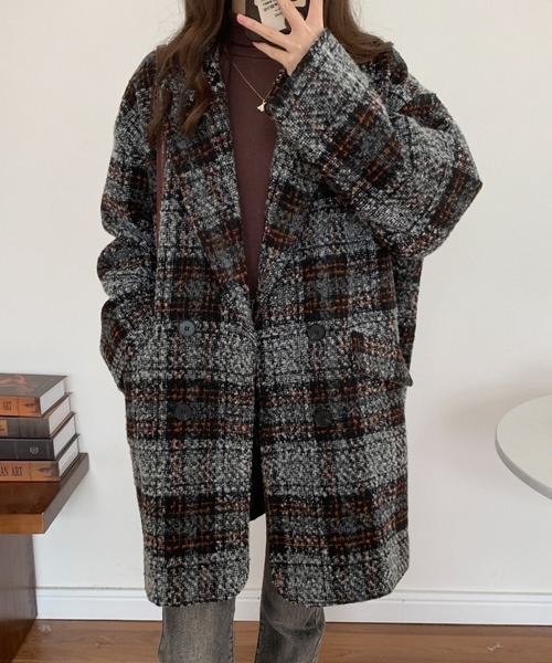 ABITOKYO（アビトーキョー）の「ビックシルエットダブルボタンチェック