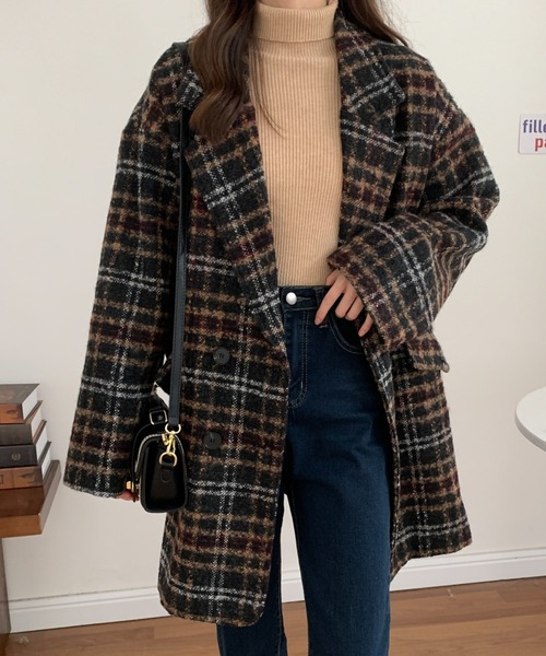 ABITOKYO（アビトーキョー）の「ビックシルエットダブルボタンチェック