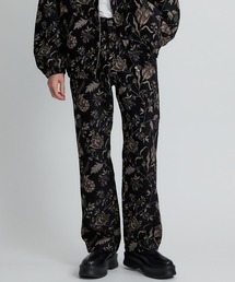 Adjuster flare pants - Velvet flower jacquard