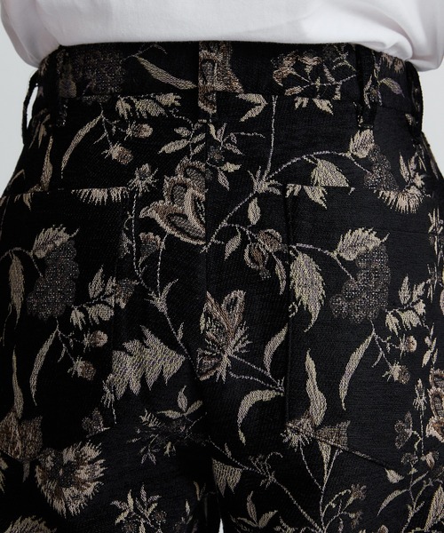 superNova.(スーパーノヴァ)の「Adjuster flare pants - Velvet flower jacquard(スラックス・メンズ・ブラック・S/M)」の9枚目の写真