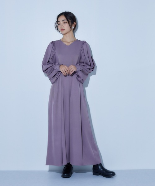 ECRIRE（エクリール）の「【miho.a.nicoコラボ】パフスリーブワンピース（ワンピース・レディース・モカ/ブラック/ベージュ・M/L）」の19枚目の写真