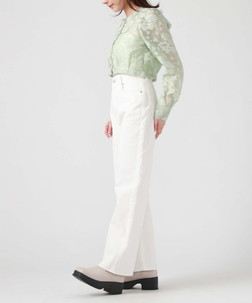 archives(アルシーヴ)の「オーガンジャガードカーディガン(シャツ/ブラウス・レディース・ブラック/アイボリー/オフホワイト/ミント・MEDIUM)」の21枚目の写真