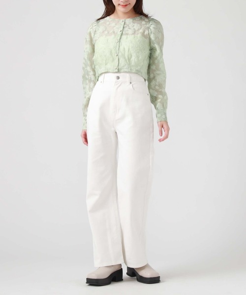 archives(アルシーヴ)の「オーガンジャガードカーディガン(シャツ/ブラウス・レディース・ブラック/アイボリー/オフホワイト/ミント・MEDIUM)」の22枚目の写真