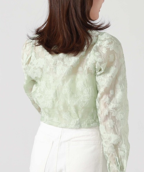 archives(アルシーヴ)の「オーガンジャガードカーディガン(シャツ/ブラウス・レディース・ブラック/アイボリー/オフホワイト/ミント・MEDIUM)」の19枚目の写真