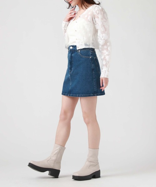 archives(アルシーヴ)の「オーガンジャガードカーディガン(シャツ/ブラウス・レディース・ブラック/アイボリー/オフホワイト/ミント・MEDIUM)」の11枚目の写真