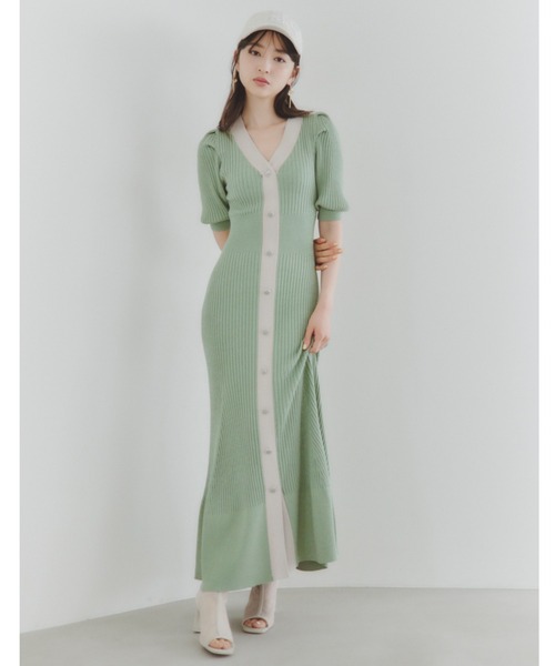 新品！snidel フロントボタンラメニットワンピース SNIDEL（スナイデル）の「【WEB限定サイズあり】フロントボタン