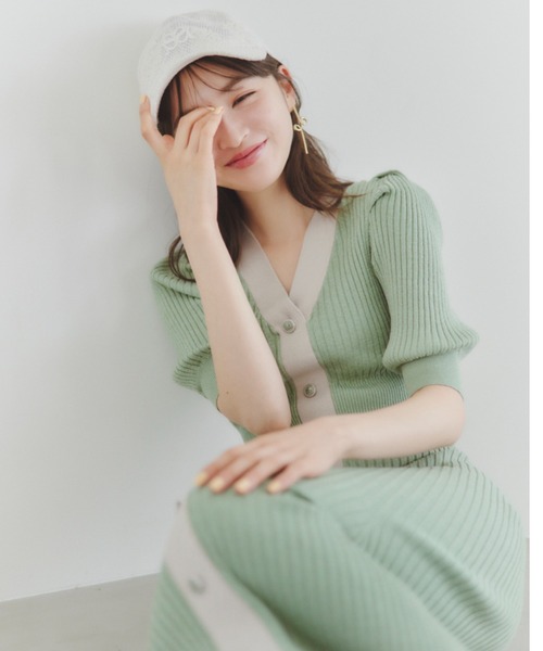 新品！snidel フロントボタンラメニットワンピース SNIDEL（スナイデル）の「【WEB限定サイズあり】フロントボタン