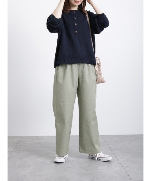 Samansa Mos2 blue（サマンサモスモスブルー）の「チノイージーパンツ（チノパンツ・レディース・カーキ/キナリ/チャコール・ﾌﾘ-）」の22枚目の写真