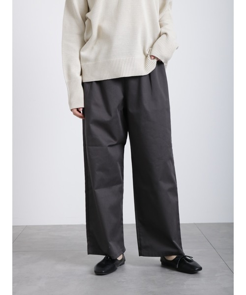 Samansa Mos2 blue（サマンサモスモスブルー）の「チノイージーパンツ（チノパンツ・レディース・カーキ/キナリ/チャコール・ﾌﾘ-）」の5枚目の写真