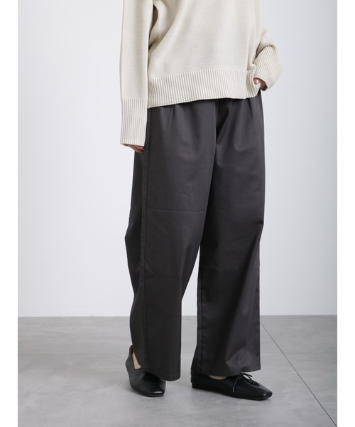 Samansa Mos2 blue（サマンサモスモスブルー）の「チノイージーパンツ（チノパンツ・レディース・カーキ/キナリ/チャコール・ﾌﾘ-）」の6枚目の写真